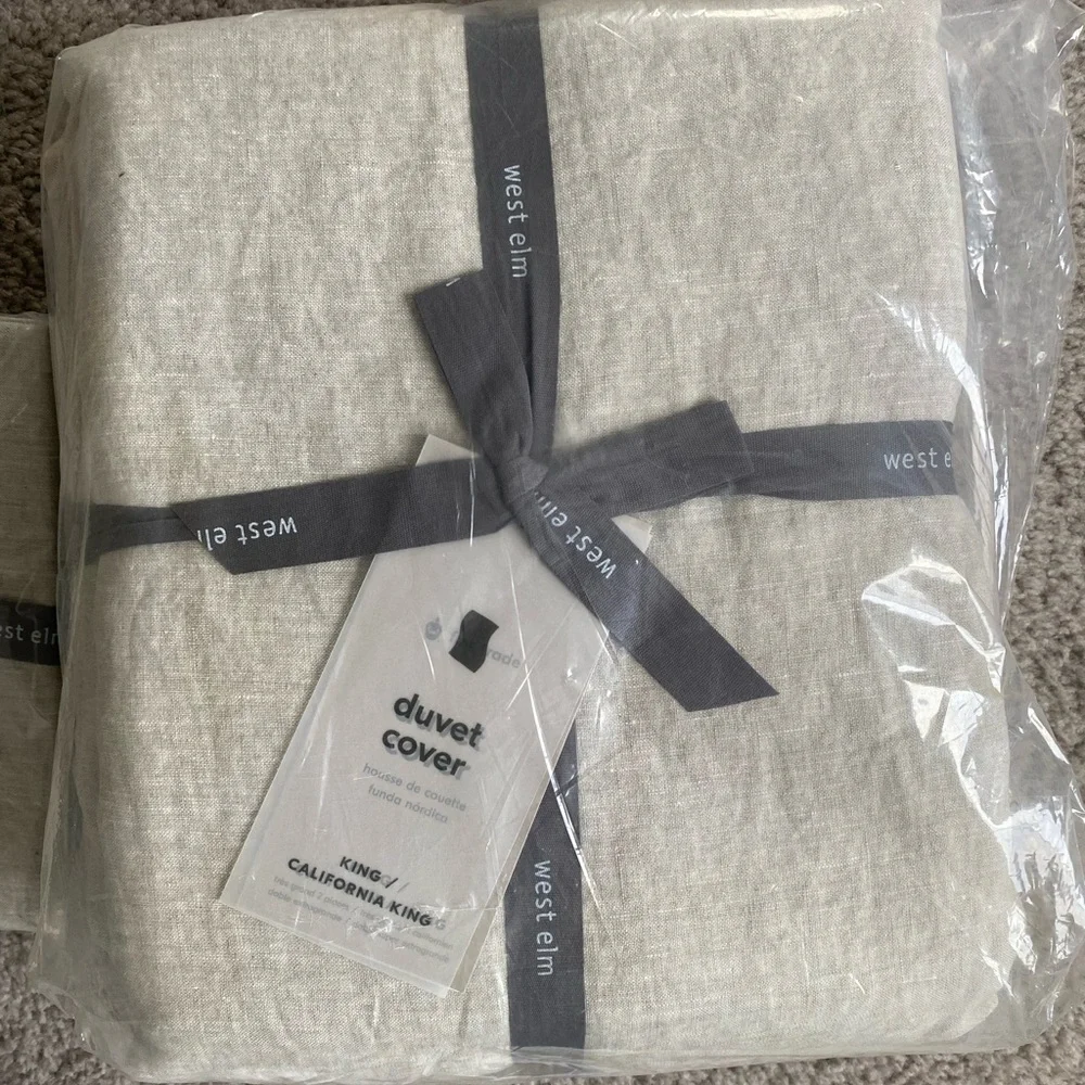 West Elm Cream Duvet Cover Set
